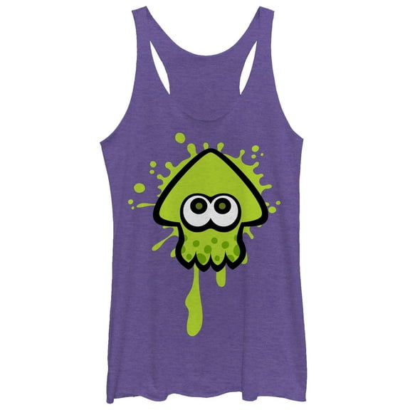 Women's Nintendo Splatoon Inkling Squid  Racerback Tank Top Purple Heather Small