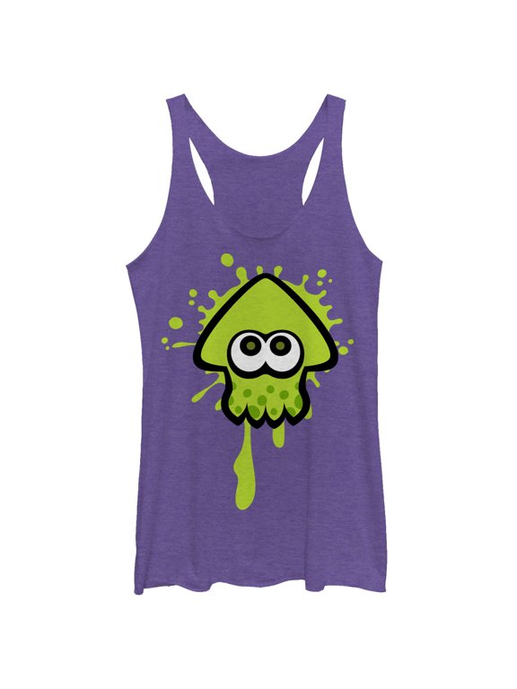 Women's Nintendo Splatoon Inkling Squid Racerback Tank Top Purple Heather Small