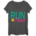 thumbnail image 1 of Women's Nintendo Super Star Run Faster  Scoop Neck Charcoal 2X Large, 1 of 3