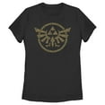 thumbnail image 1 of Women's Nintendo The Legend of Zelda: Tears of the Kingdom Gold Hyrule Crest  Graphic Tee Black X Large, 1 of 4