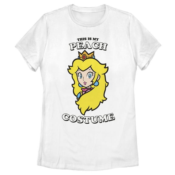 Women's Nintendo This is my Peach Costume  Graphic Tee White Small