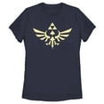 thumbnail image 1 of Women's Nintendo Triforce  Graphic Tee Navy Blue 2X Large, 1 of 4