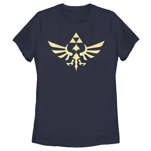 Women's Nintendo Triforce Graphic Tee Navy Blue 2X Large
