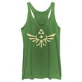 thumbnail image 1 of Women's Nintendo Triforce  Racerback Tank Top Envy Green Large, 1 of 3