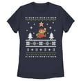 thumbnail image 1 of Women's Nintendo Ugly Christmas Mario  Graphic Tee Navy Blue X Large, 1 of 4