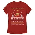 thumbnail image 1 of Women's Nintendo Ugly Christmas Mario  Graphic Tee Red Large, 1 of 3