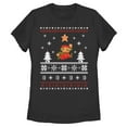thumbnail image 1 of Women's Nintendo Ugly Christmas Mario Jump Star  Graphic Tee Black X Large, 1 of 3