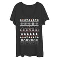thumbnail image 1 of Women's Nintendo Ugly Mario Holiday Sweater Scoop Neck Black X Large, 1 of 3
