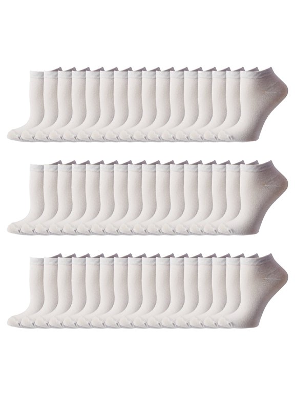 Women's No Show Socks Wholesale Lot Family Pack - 48 Pairs