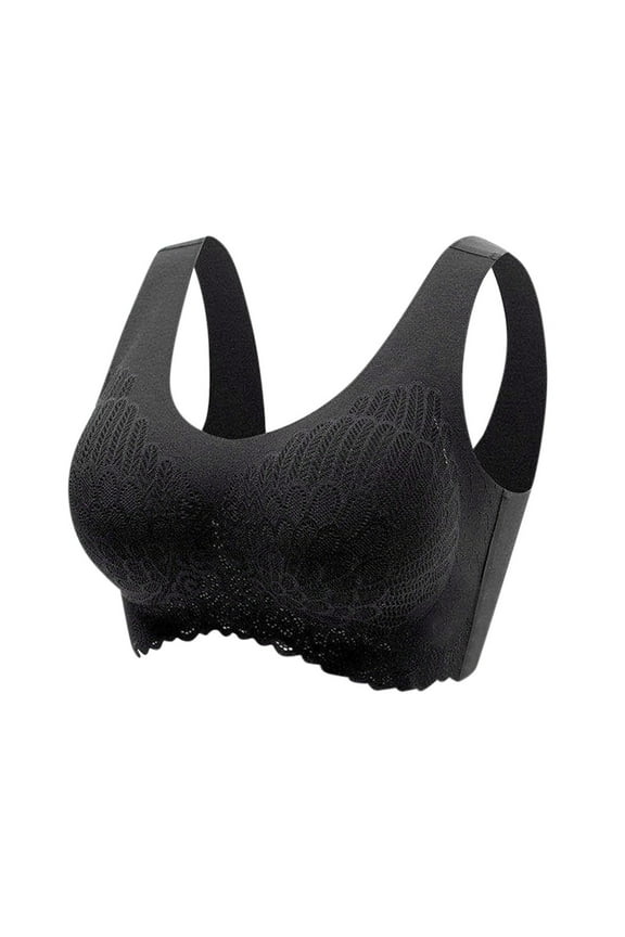 Women's Comfortable Seamless Sleep Bra Soft Latex Support Traceless Design Heart Shaped Back Support for Relaxation