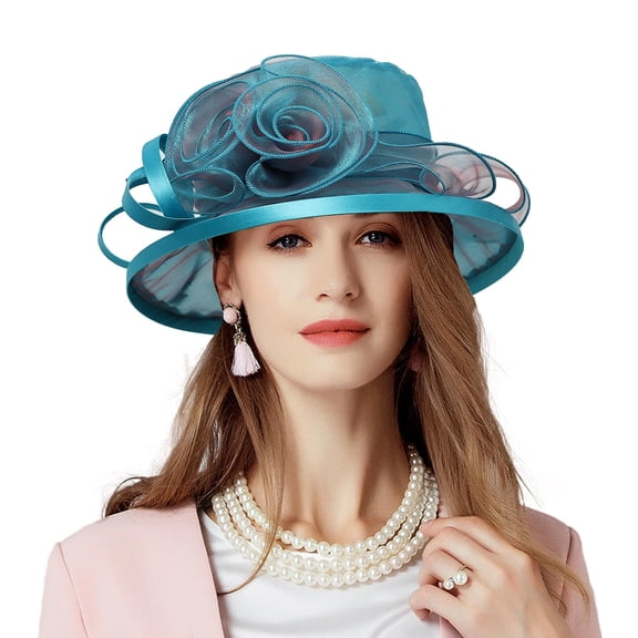 Women's Noble Tea Party Fascinators Church Hats for Saturday Horse Racing Derby Day