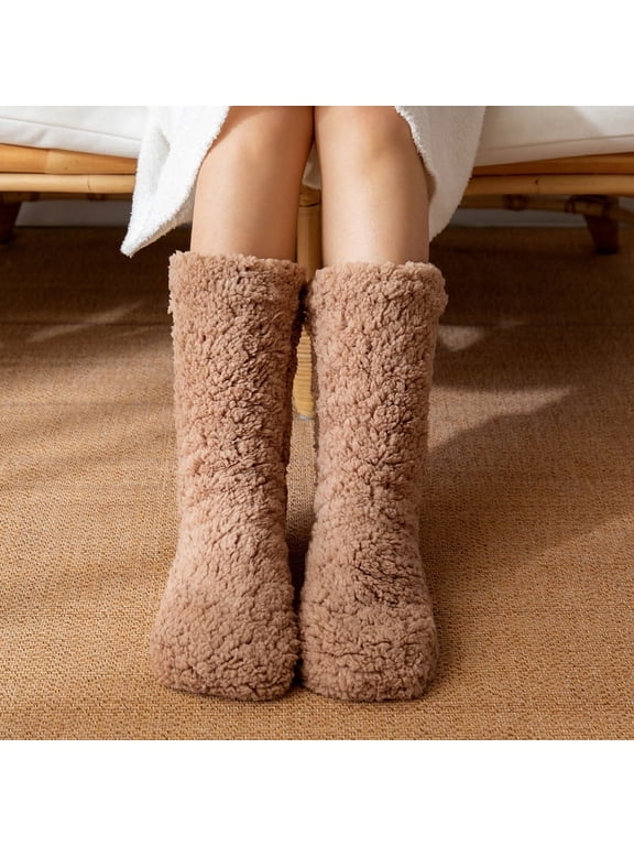 Women's Non-Skid Cabin Socks, Extremely Soft Fuzzy Fabric for Unmatched Comfort US 6 to 11