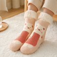 thumbnail image 1 of Women's Non Slip Animal Slipper Socks, Fleece Lined Thick Warm Winter Floor Socks, Cozy Home Lounging Socks, Snow Socks, 1 of 5