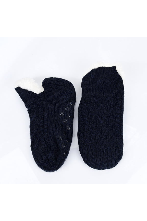 Women's Non-Slip Fuzzy Socks for Hardwood Floors, Warm Sherpa Lining for Indoor Comfort US 7 to 13