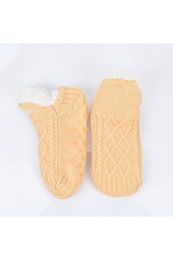 Women's Non-Slip Fuzzy Socks for Hardwood Floors, Warm Sherpa Lining for Indoor Comfort US 7 to 13