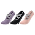 thumbnail image 1 of Women's Non-Slip Grip Socks for Yoga, Pilates, and Home Workouts - 3-Pack, 1 of 7