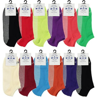 Yoga Socks | Yoga Socks with Grips | No Show Toe Socks, Gripper Socks for  Fitness, Yoga, Pilates, Toe Socks, Running Toe Socks Iscork