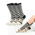 thumbnail image 1 of Women's Non-Slip Striped Toe Socks, 3 Pairs - for Pilates, Yoga, Hospital, Barre & Gym, 1 of 7