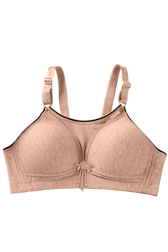 Women's Non-Wired Everyday Bra, Anti-Slip Mesh Bandeau Top with Adjustable Straps, Comfortable Solid Color Underwear for All-Day Wear