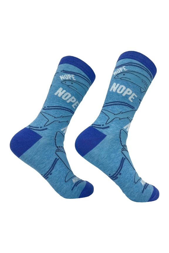 Women's Nope Shark Socks Funny Deep Sea Sharks Novelty Footwear