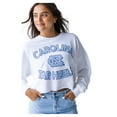 thumbnail image 1 of Women's North Carolina Tar Heels Gameday Social White Raw Edge Boxy Cropped Sweatshirt, 1 of 3