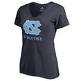 thumbnail image 1 of Women's North Carolina Tar Heels Navy UNC Fan V-Neck T-Shirt, 1 of 3