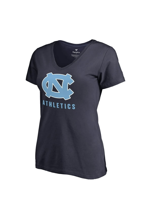Women's North Carolina Tar Heels Navy UNC Fan V-Neck T-Shirt