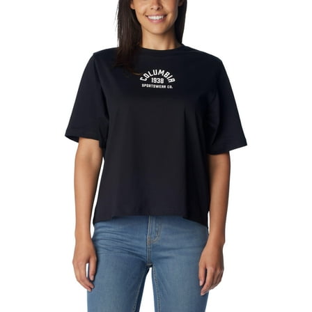 Women's North Cascades Cotton T-Shirt White Framed Half Tone XL