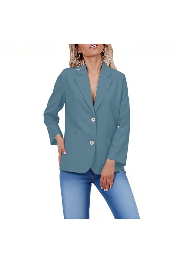 Women's Notched Lapel Tailored Blazer Open Front with Pockets Lightweight Fitted Design Business Casual Dressy Versatility