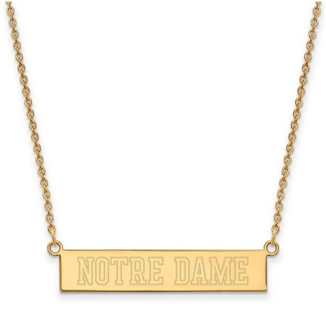Women's Notre Dame Fighting Irish Gold Plated Small Bar Necklace