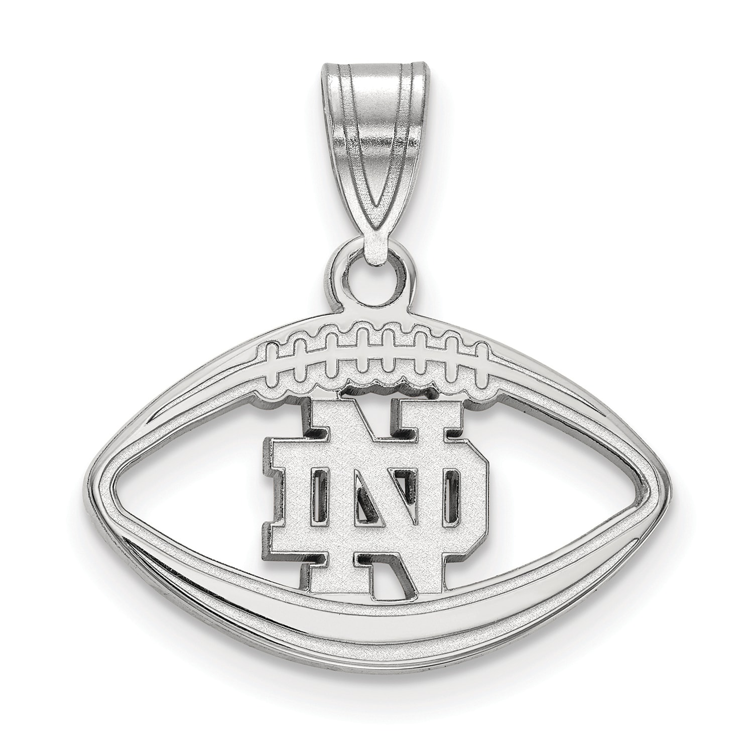 Women's Notre Dame Fighting Irish Sterling Silver Logo Football Pendant - image 1 of 3