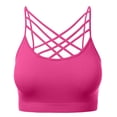 thumbnail image 1 of Women's Novelty Bras Seamless Triple Criss-Cross Front Bralette Sports Bra (No Pad), 1 of 4