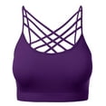 thumbnail image 1 of Women's Novelty Bras Seamless Triple Criss-Cross Front Bralette Sports Bra (No Pad), 1 of 4