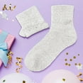 thumbnail image 1 of Women's Novelty Glitter Ankle Socks Ladies Bright Cotton Sock (White One Size), 1 of 3