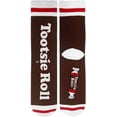 thumbnail image 1 of Women's Novelty Tootsie Roll Candy Crew Socks, Crazy Funny Dress Socks Gift, Tootsie Roll, 1 of 4
