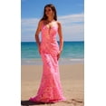thumbnail image 1 of Women's Nox Anabel A1587 Glamorous Long Sequin Print Summer Prom 2026 Dress Hot Pink Size 14, 1 of 4