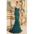 thumbnail image 1 of Women's Nox Anabel C1098 Emerald Green Backless Prom 2026 Dress With 3 D Flowers Size 2, 1 of 3
