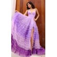 thumbnail image 1 of Women's Nox Anabel C1420 Ruffled Ombre Prom 2026 Ball Gown Purple Size 4, 1 of 3