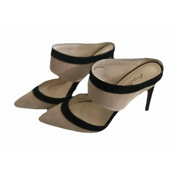 Women's Nude Color Pointy Heels with Open Back