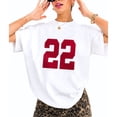 thumbnail image 1 of Women's Number 22 Graphic T-Shirt Short Sleeve Crew Neck Casual Tee, 1 of 6