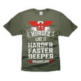 thumbnail image 1 of Women's Nurse Shirt Nurses Like It Harder Faster Deeper Shirt CPR Saves Lives Shirt Nurse Shirts (Medium Military Green), 1 of 6