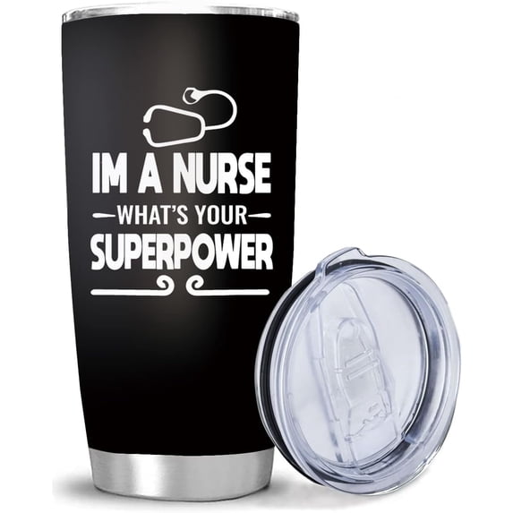 Women''s Nurse Travel Coffee Mug Thermal Insulated Tumbler Cup With Lid 20 OZ