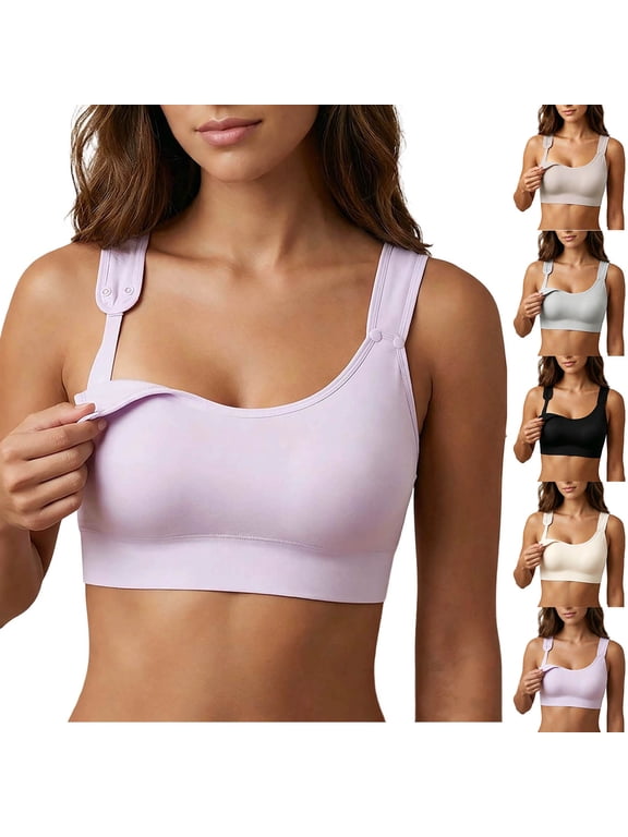 Women's Nursing Bra with Lightweight Cups And Nursing Access, Easy-Wear Styling And Flexible Fit, Supportive Underwear for Workouts, for Home, Travel And Everyday Wardrobes