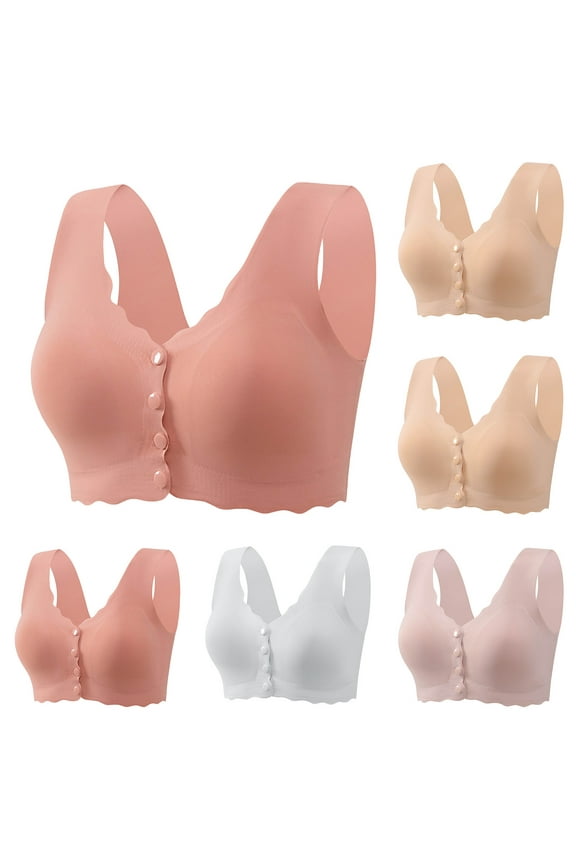 Women's Nursing Bra Maternity Underwear Large Size Soft No Underwire Seamless Daily Sleepwear for Comfort and Support #Beige,L