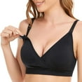 thumbnail image 1 of Women's Nursing Bra Solid Maternity Pregnancy Bra Seamless Breastfeeding Bras Wirefree Adjustable Straps Nursing Bralettes, 1 of 8