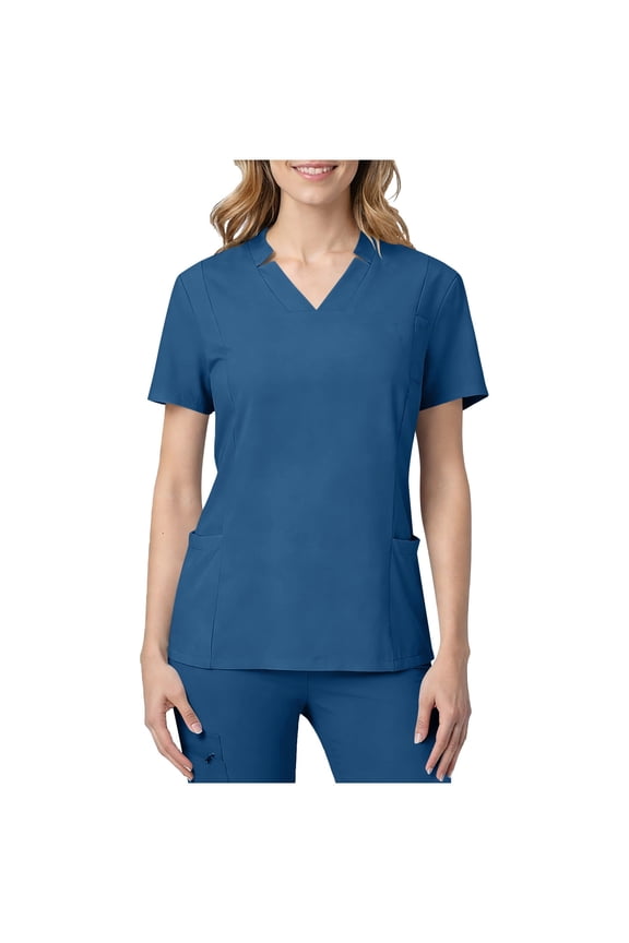 Women's Nursing Scrub Top Oversized Solid Short Sleeve V Neck Breathable Lightweight Medicals Scrubs Uniform
