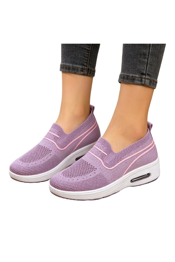 Women's Nursing Shoes Air Cushion Nurse Shoes Orthopedic Wedge Sneakers Rocker Walking Shoes Platform Wedge Sneakers