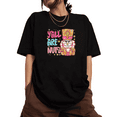 thumbnail image 1 of Women's Nutcracker Nuts T-Shirt - Y'all Are Nuts Graphic Short Sleeve Tee with Gold Pink Yellow Soldier, Festive Holiday Tops, 1 of 5