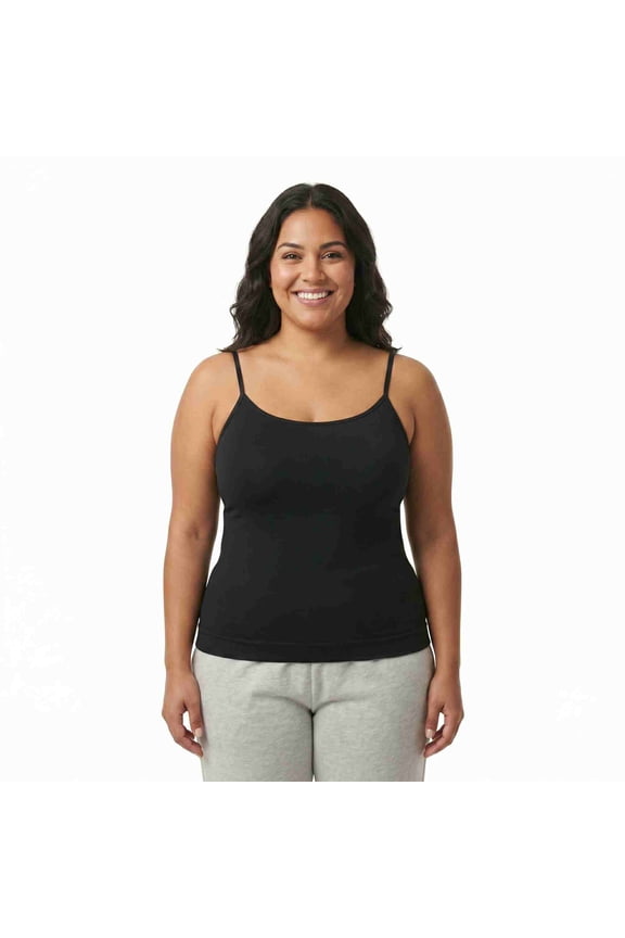 Women's Seamless Camisole Top Black 1-Pack Plus Size