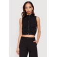 thumbnail image 1 of Women's Nylon Cropped Zip Front Windbreaker Vest, 1 of 4